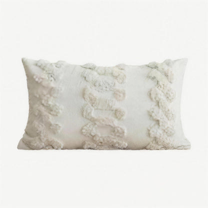 Ivory Cloud Embroidery Lumbar Cushion Covers