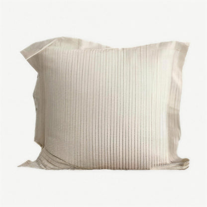 Cream Stripe Jacquard Viscose Linen Cushion Covers