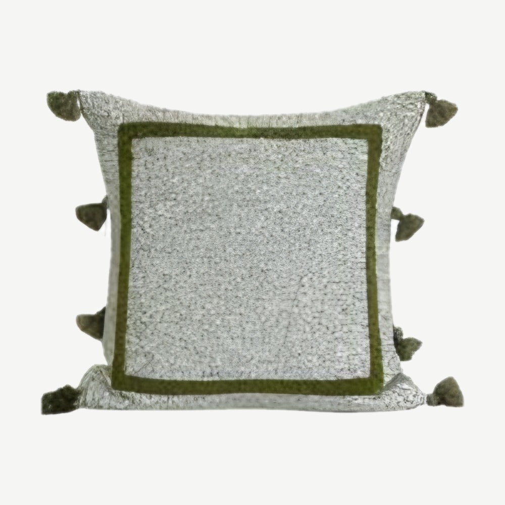 Sage & Green Bouclé Jacquard Cushion Covers