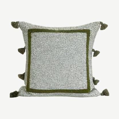Sage & Green Bouclé Jacquard Cushion Covers