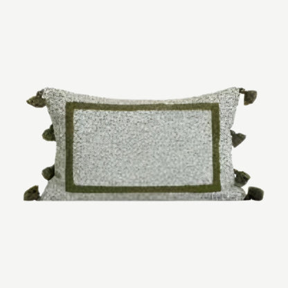 Sage & Green Bouclé Jacquard Cushion Covers