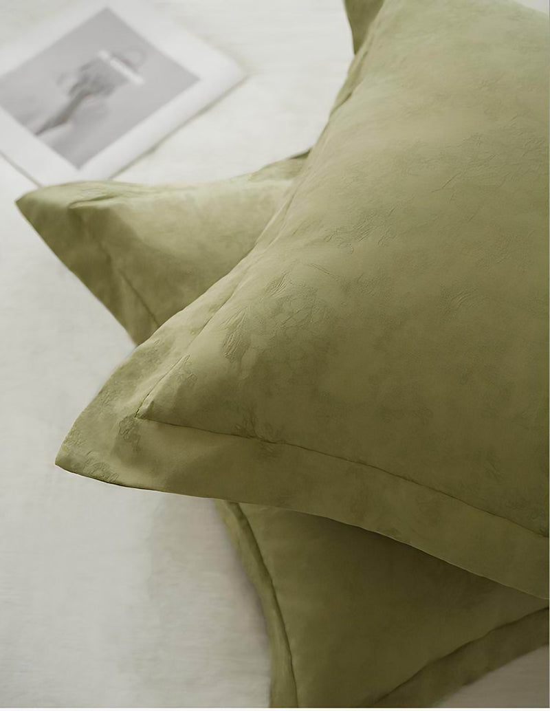 Natural Flanged Jacquard Linen Lyocell Cushion Covers, styled at home
