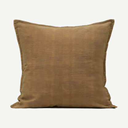 Caramel Slub Jacquard Cotton Linen Cushion Covers