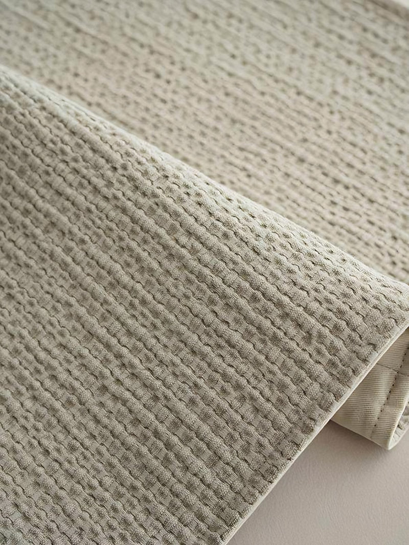 Caramel Slub Jacquard Cotton Linen Cushion Covers, styled at home
