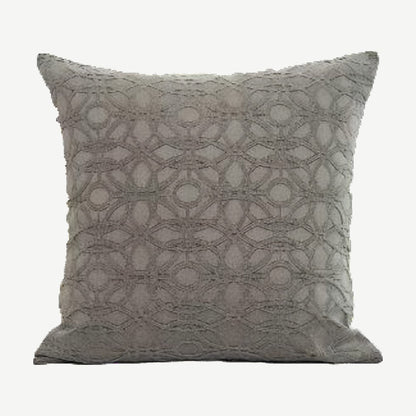 Taupe Lattice Jacquard Cotton Cushion Covers