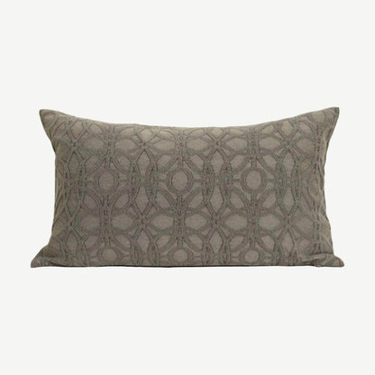 Taupe Lattice Jacquard Cotton Cushion Covers