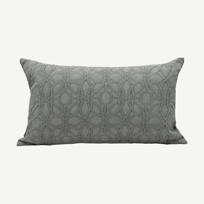 Slate Grey Lattice Jacquard Cotton Cushion Covers
