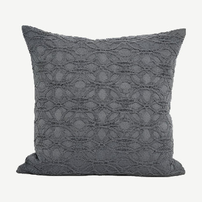 Charcoal Lattice Jacquard Cotton Cushion Covers
