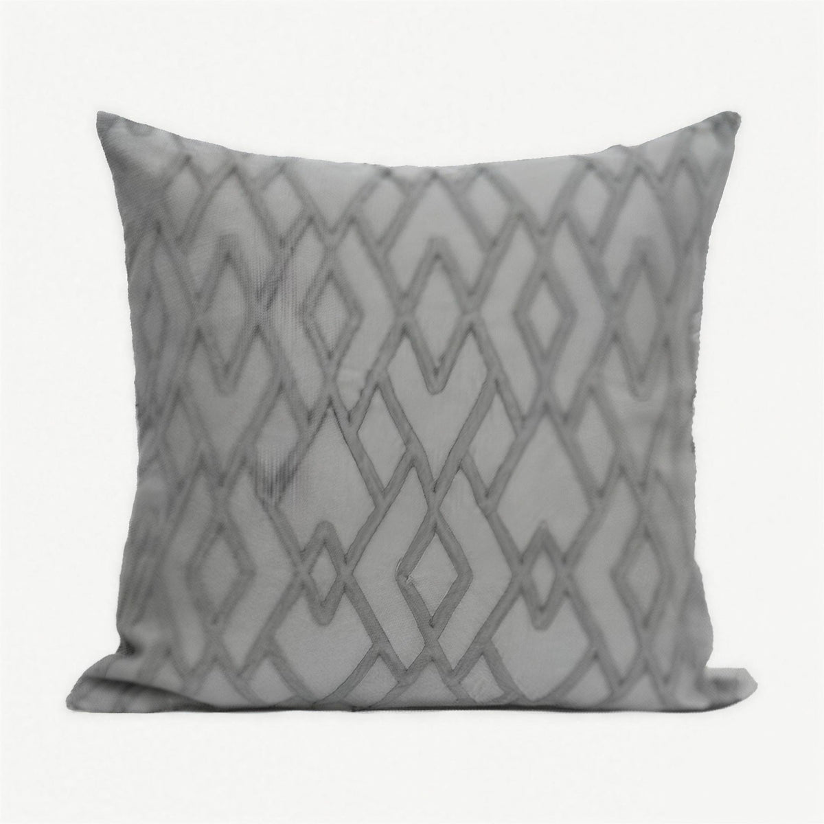 Slate Grey Trellis Jacquard Cotton Cushion Covers