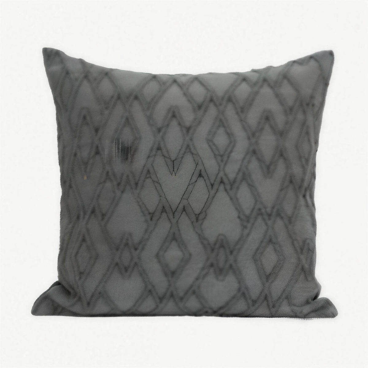 Charcoal Trellis Jacquard Cotton Cushion Covers