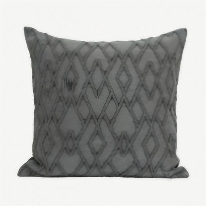 Charcoal Trellis Jacquard Cotton Cushion Covers