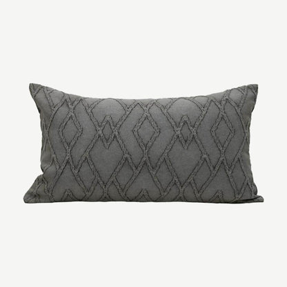Charcoal Trellis Jacquard Cotton Cushion Covers