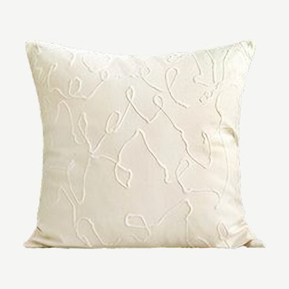 Ivory Wave Jacquard Cushion Covers