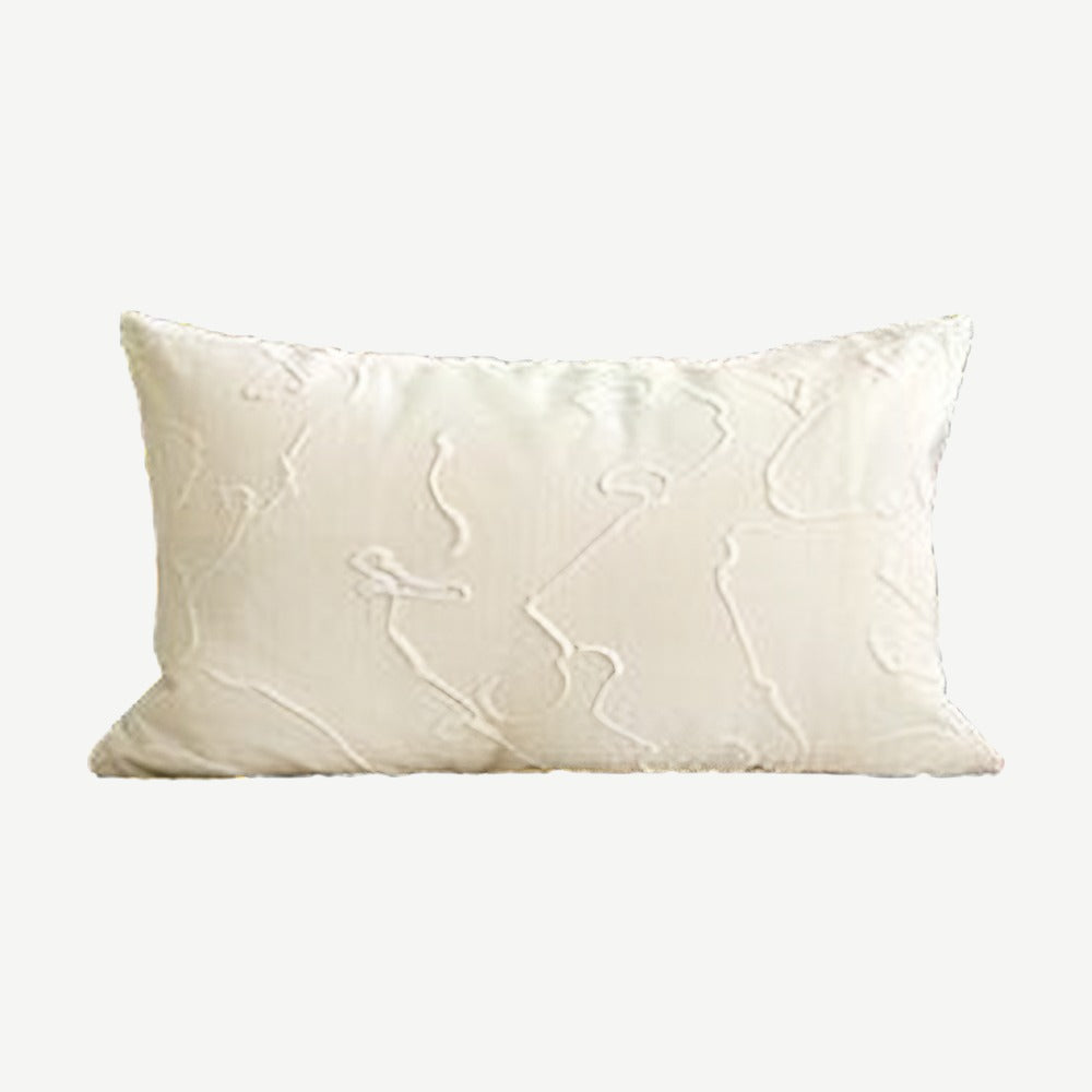 Ivory Wave Jacquard Cushion Covers
