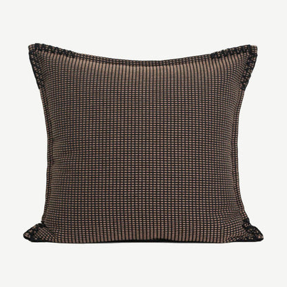 Chocolate Check Jacquard Cushion Covers