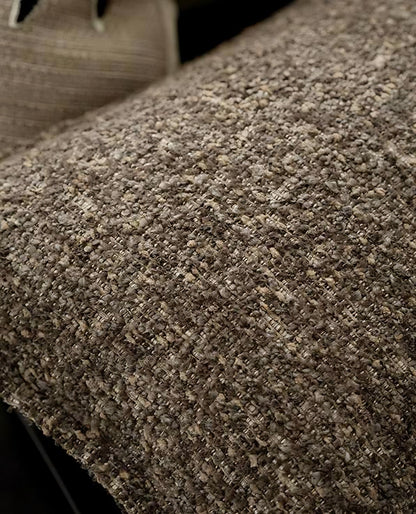 Mocha Bouclé Jacquard Cushion Covers, styled at home