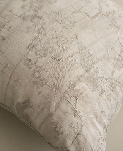 Leaf Jacquard Tassel Lyocell Cotton Cushion Covers, styled at home