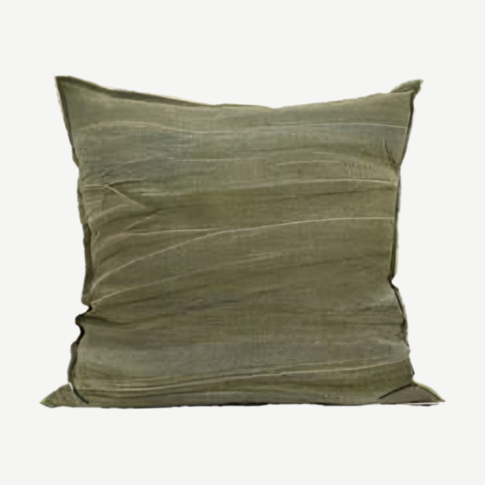 Olive Jacquard Linen Cotton Cushion Covers