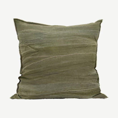 Olive Jacquard Linen Cotton Cushion Covers