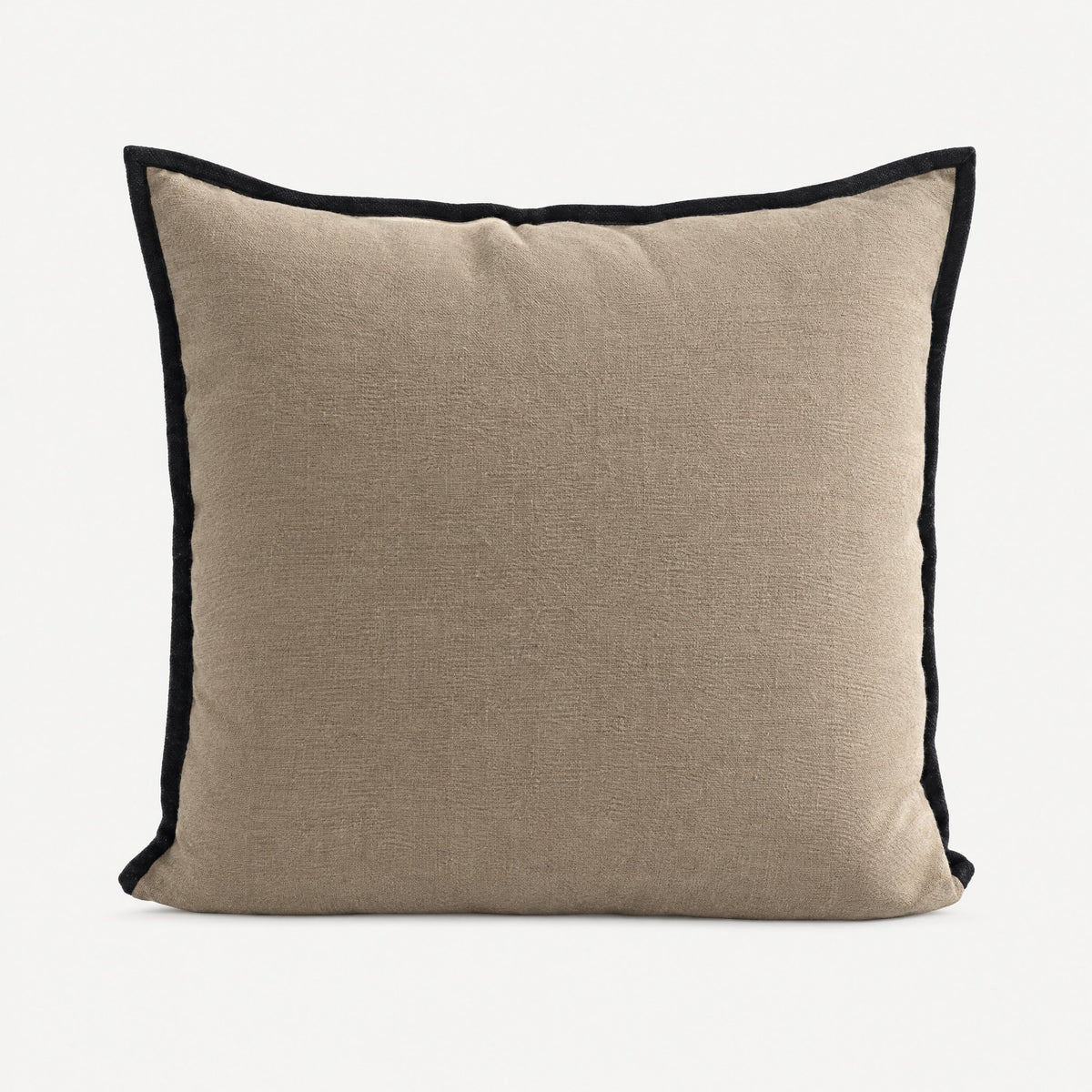 Contrast Bound Cotton Cushion Covers in Brown