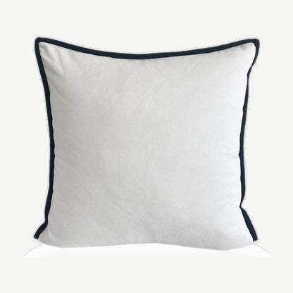 Contrast Bound Cotton Cushion Covers in Ivory
