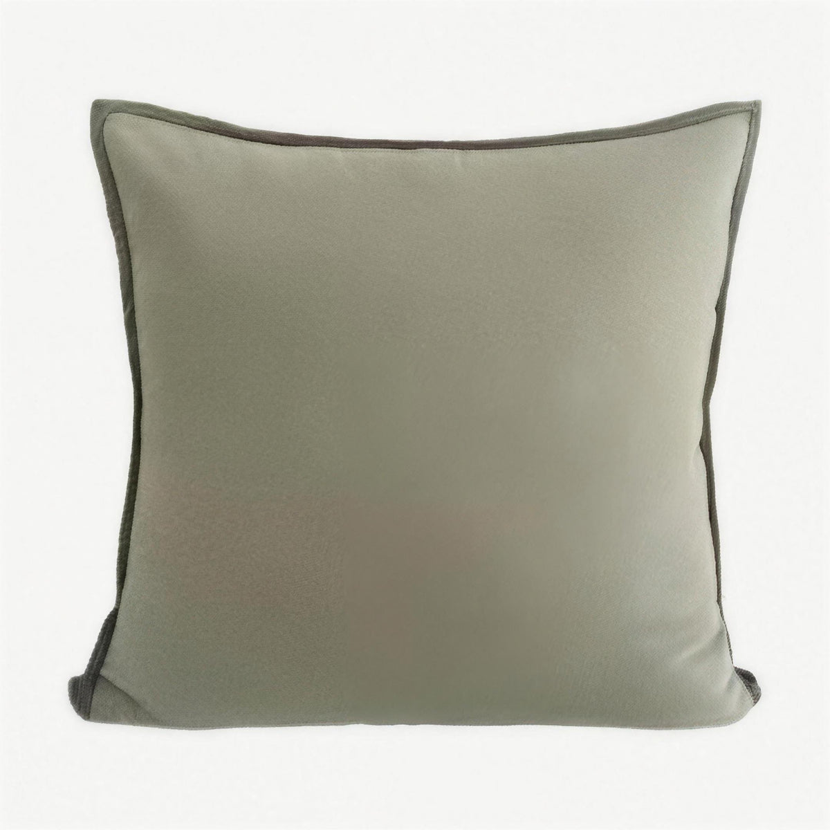 Contrast Bound Cotton Cushion Covers in Olive Green