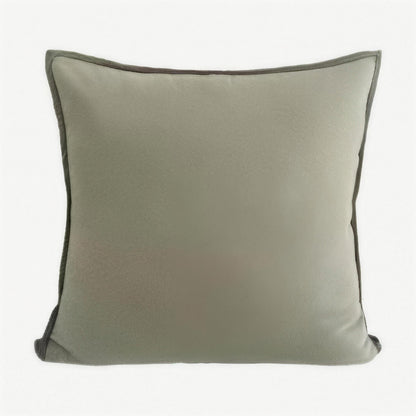 Contrast Bound Cotton Cushion Covers in Olive Green