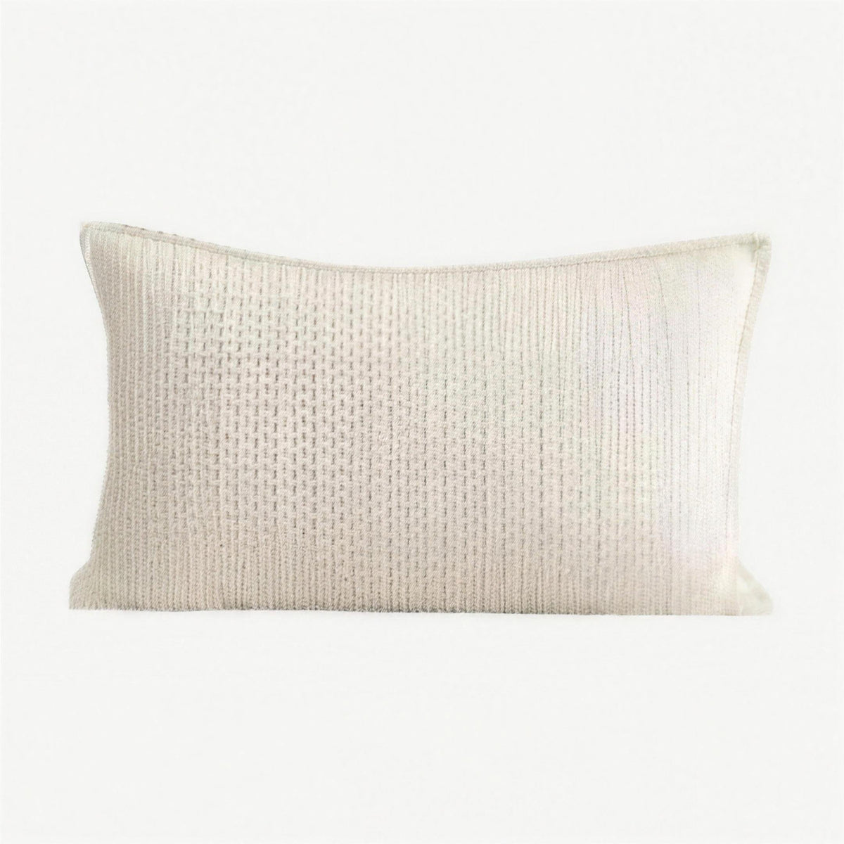 Ivory Basket Weave Jacquard Cotton Linen Cushion Covers