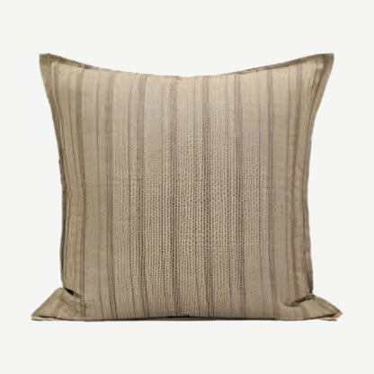 Natural Stripe Flanged Linen Cushion Covers