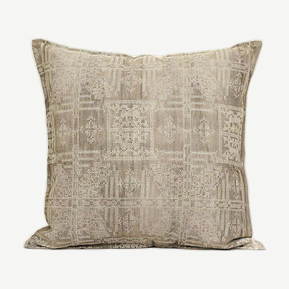 Sand Geometric Jacquard Linen Cotton Cushion Covers