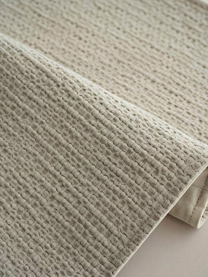 Sand Geometric Jacquard Linen Cotton Cushion Covers, styled at home