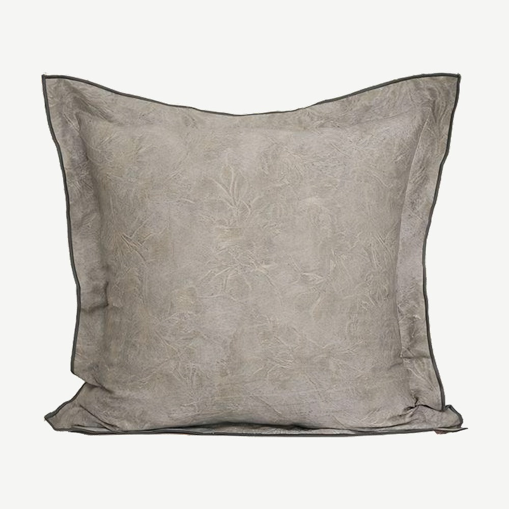 Stone Flanged Jacquard Cotton Linen Cushion Covers