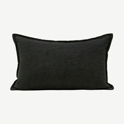 Black Jacquard Cotton Linen Cushion Covers