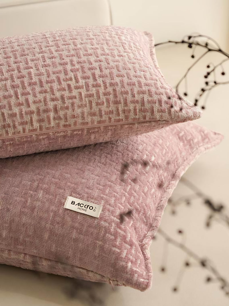 Rose Jacquard Cushion Covers, styled at home