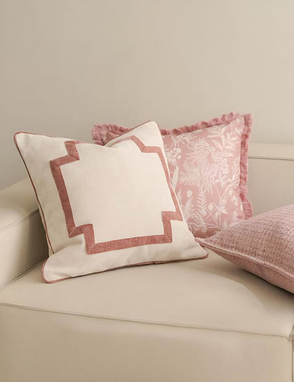 Ivory & Rose Embroidery Cushion Covers, styled at home