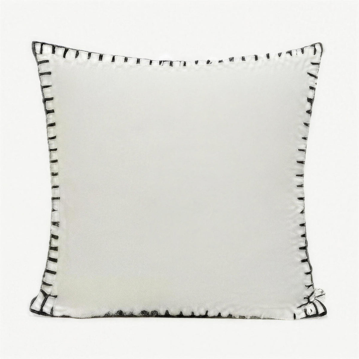 White Blanket Stitch Cushion Covers