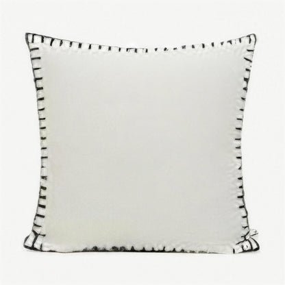 White Blanket Stitch Cushion Covers