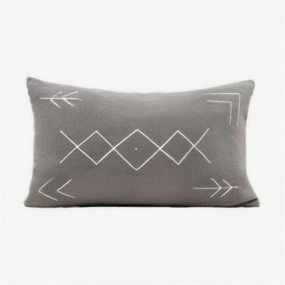 Grey Diamond Embroidery Cushion Covers
