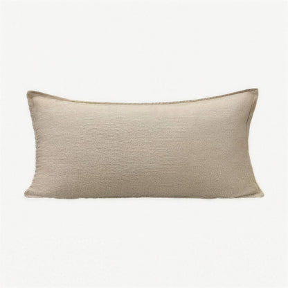 Oat Slub Embroidery Linen Cotton Lumbar Cushion Covers