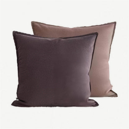 Plum Two-Tone Flannel Cushion Covers