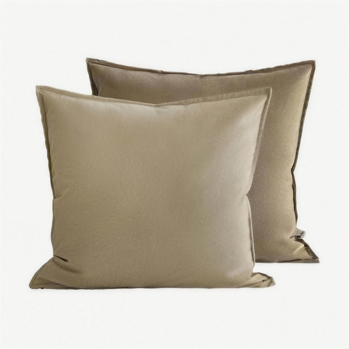 Sand Two-Tone Flannel Cushion Covers