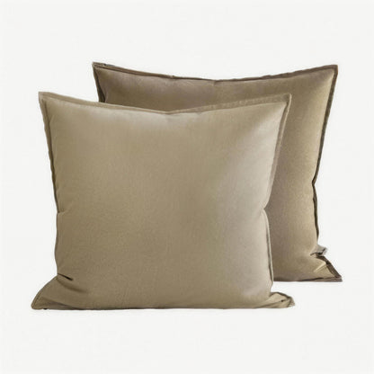 Sand Two-Tone Flannel Cushion Covers