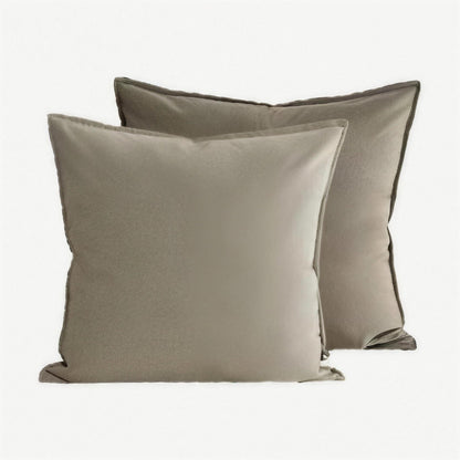 Taupe Two-Tone Flannel Cushion Covers