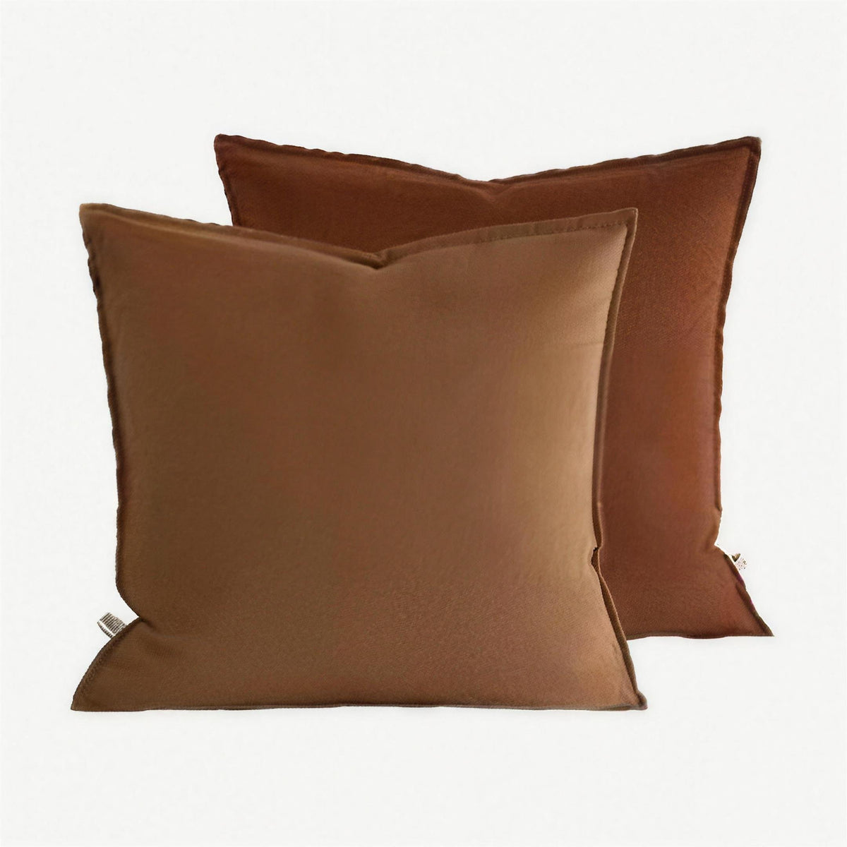 Rust Two-Tone Flannel Cushion Covers