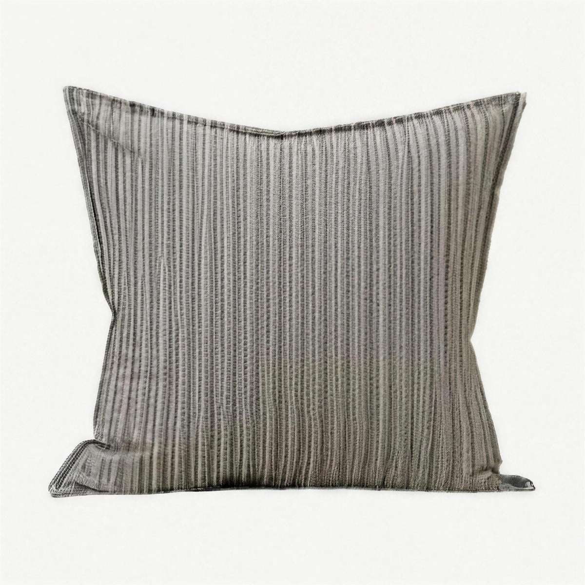 Grey Stripe Tassel Cotton Cushion Covers