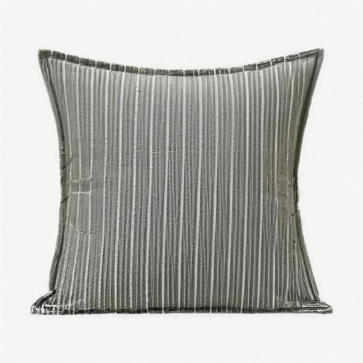 Sage Stripe Tassel Cotton Cushion Covers