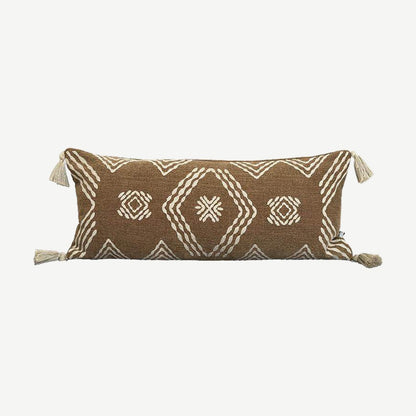 Cinnamon Diamond Embroidery Lumbar Cushion Covers