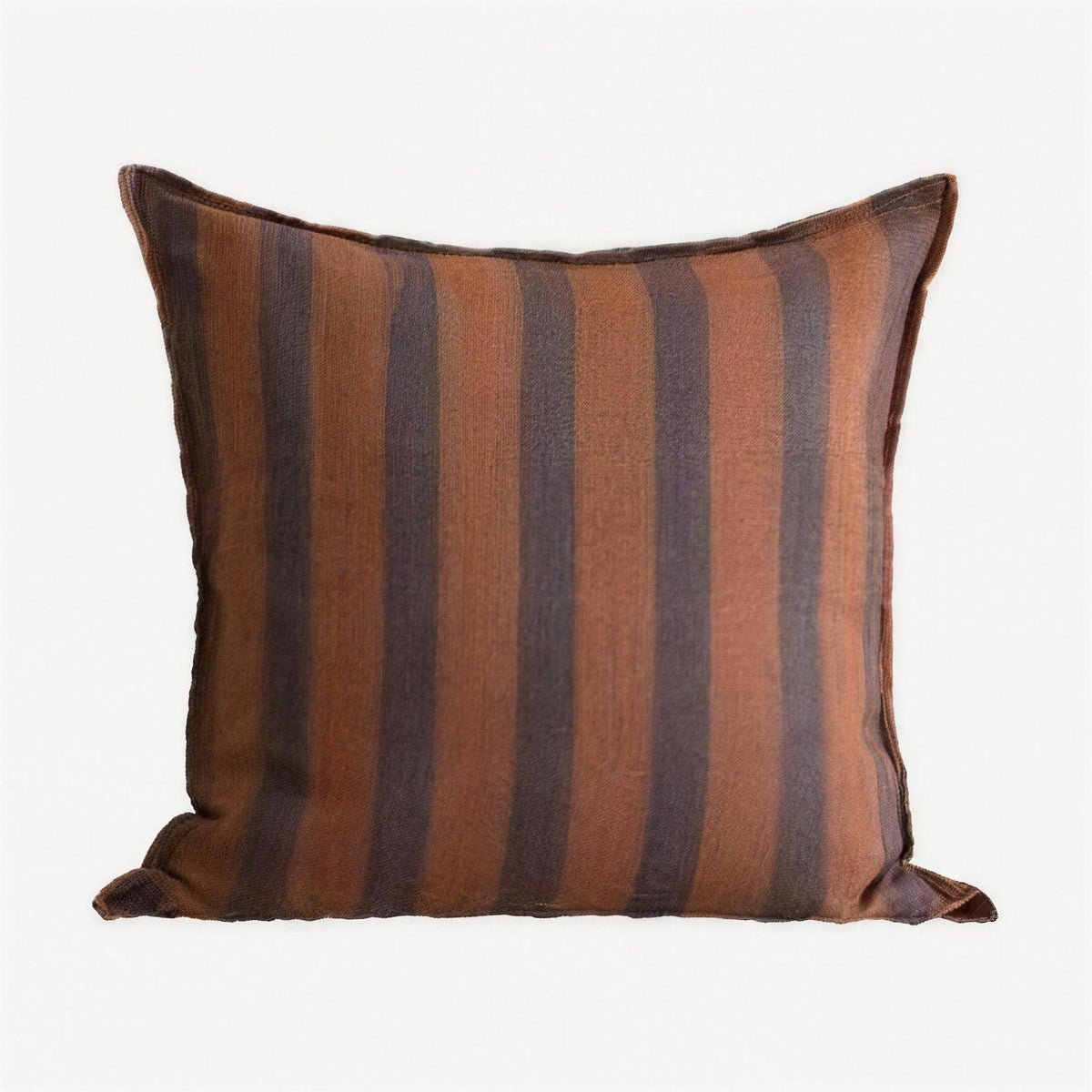 Rust Stripe Jacquard Linen Cushion Covers