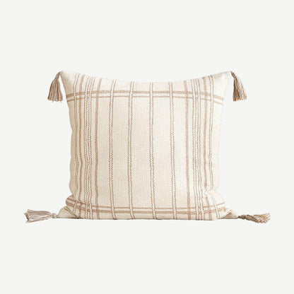 Ivory & Terracotta Stripe Printed Cushion Covers