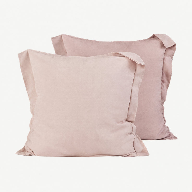 Blush double-face two-tone cushion cover, 55 x 55 cm